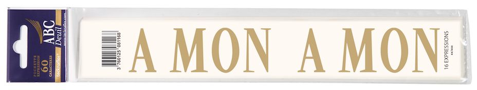 MOT DECALCOMANIE POUR RUBAN MORTUAIRE "A MON"