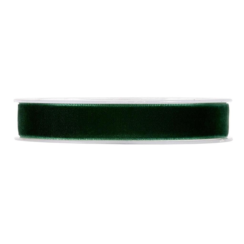 RUBAN VELOURS VERT SAPIN_15mm x 9m_3411P 13